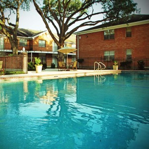 Pool area at Bellawood Apartments