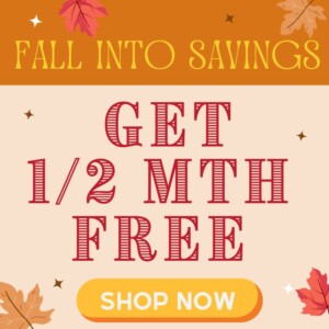 get 1/2 month free