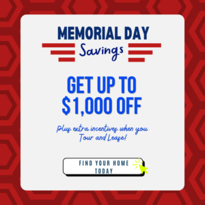 May specials - Get up to $1,000 the first full month rent, plus extra incentives when you tour & lease